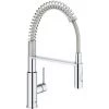 Grohe Get Mitigeur Cuisine Semi-pro Avec Ressort Et Douchette 2 Jets, Chrome (30361000) 1 Grohe Get Mitigeur Cuisine Semi-pro Avec Ressort Et Douchette 2 Jets, Chrome (30361000) -GROHE Soldes 8930337 1