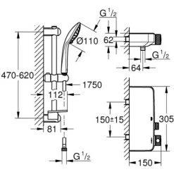 Grohe Grohtherm SmartControl Mitigeur Thermostatique Douche 1/2″ Avec Ensemble De Douche (34720000) 8 Grohe Grohtherm SmartControl Mitigeur Thermostatique Douche 1/2″ Avec Ensemble De Douche (34720000) -GROHE Soldes 8938175 2