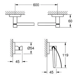GROHE - Set Accessoires Essentials 40775001, Chrome 11 GROHE - Set Accessoires Essentials 40775001, Chrome -GROHE Soldes 9341718 5