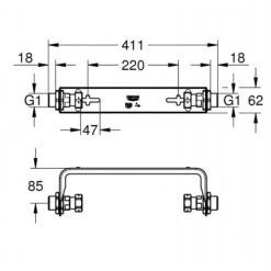 Grohe Kit D'installation Murale Grohe Sense Guard (22501000) -GROHE Soldes 9357547 2