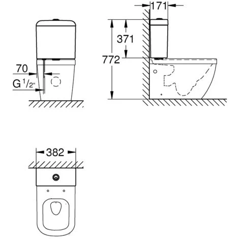 Grohe Euro Ceramic Réservoir De Chasse équipé, Blanc Alpin (39332000) 4 Grohe Euro Ceramic Réservoir De Chasse équipé, Blanc Alpin (39332000) – Image 2