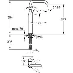 Grohe Essence Mitigeur Monocommande Lavabo Taille XL, Cool Sunrise (32901GL1) 7 Grohe Essence Mitigeur Monocommande Lavabo Taille XL, Cool Sunrise (32901GL1) -GROHE Soldes 9627618 2