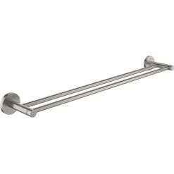 Grohe Essentials Double Barre Porte-serviettes, Supersteel (40802DC1)