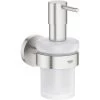 Grohe Essentials Distributeur De Savon Avec Support, Supersteel (40448DC1) -GROHE Soldes 9673463 1