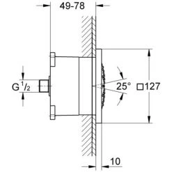 Grohe Rainshower F-Series 5" Douchette Latérale 1 Jet, Nickel (27251BE0) 5 Grohe Rainshower F-Series 5" Douchette Latérale 1 Jet, Nickel (27251BE0) -GROHE Soldes 9722731 2