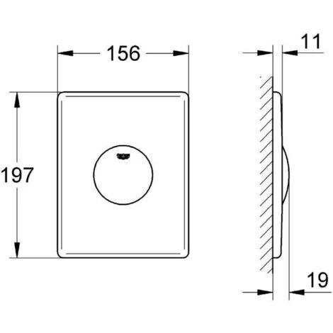Grohe Skate Plaque De Commande, Chromé (37547000) 4 Grohe Skate Plaque De Commande, Chromé (37547000) – Image 2